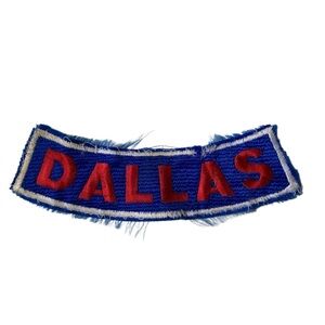 Vintage Blue and Red Dallas Embroidered Patch